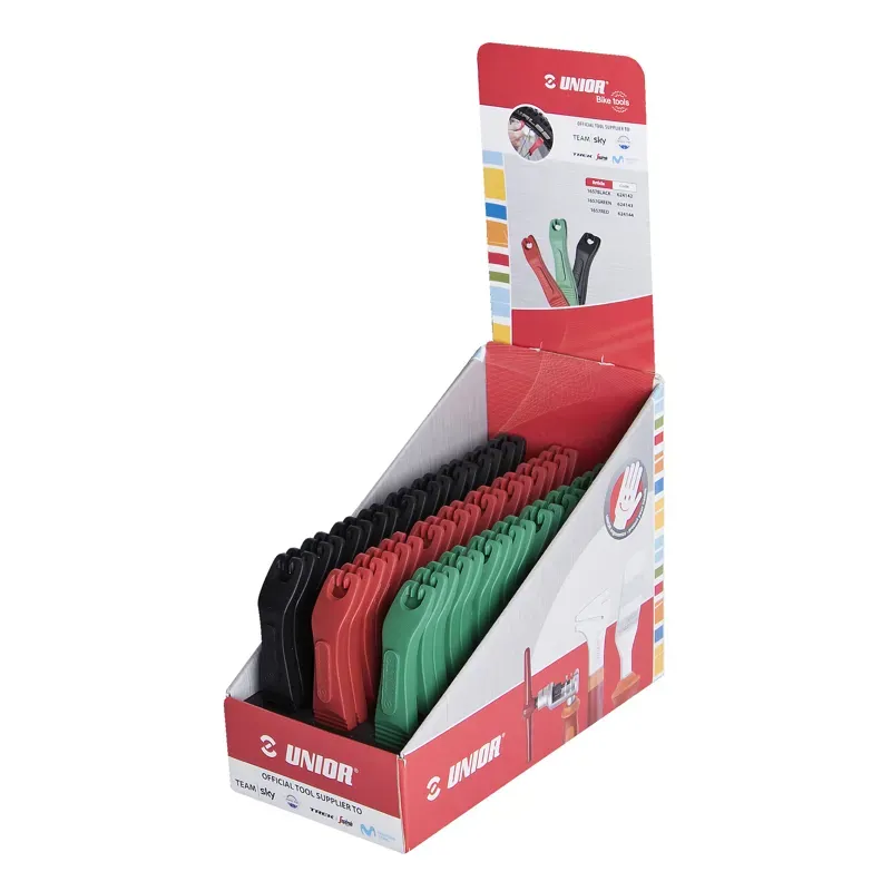 Unior Boxed Tire Levers 27-pack in Red