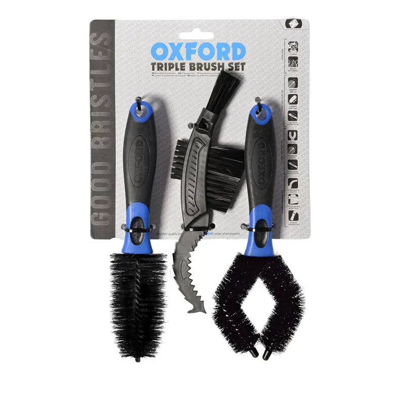 Oxford Triple Brush Set in Black