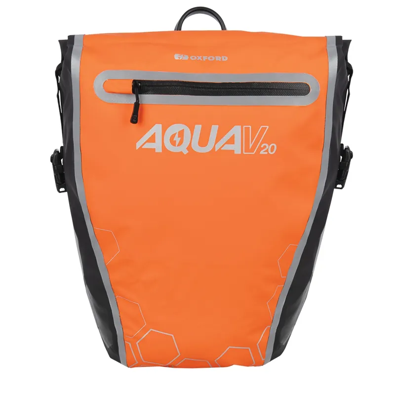 Oxford Aqua V20 Single QR Pannier Bag in Orange