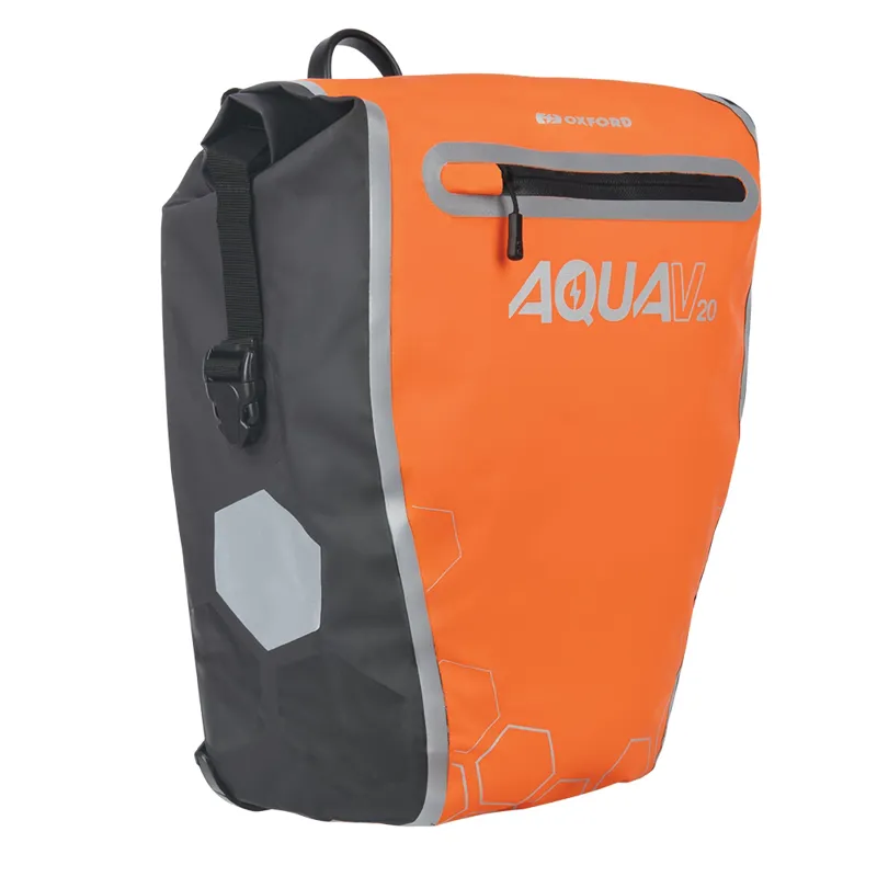 Oxford Aqua V20 Single QR Pannier Bag in Orange-1